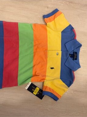 Polo by Ralph Lauren Kids Multicolor Rainbow Stripe Polo